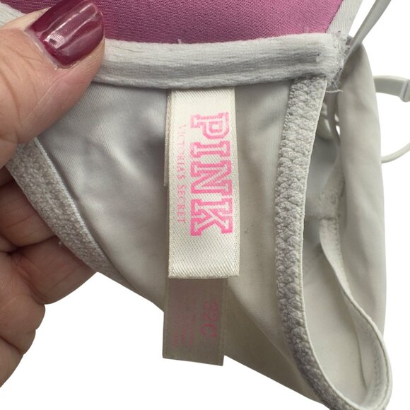Victorias Secret Pink Wear Everywhere Push Up Bra 32C Lightly Padded Ivory Pink - Picture 5 of 6